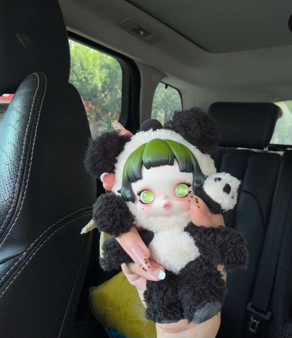 Image of SKULLPANDA Lazy Panda Plush Doll Pendant