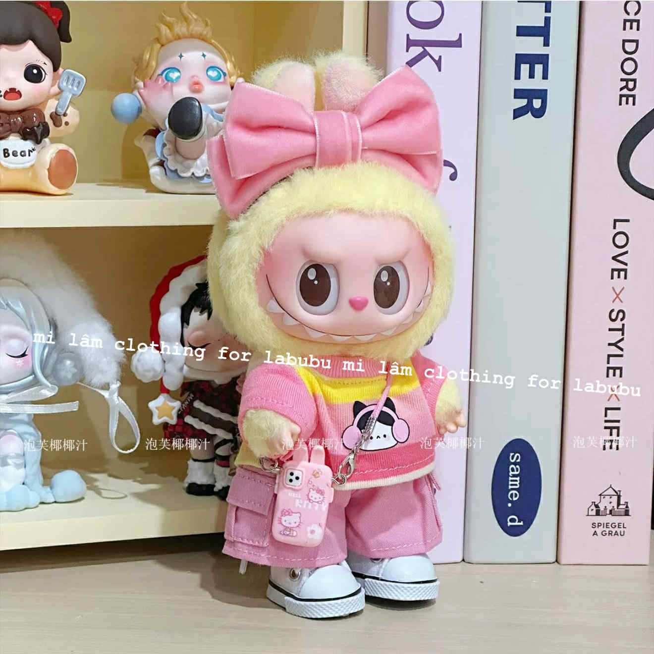 Cute Labubu Outfit Set - Pink